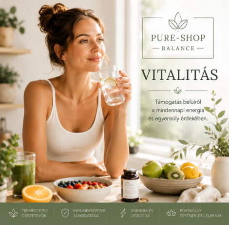 Pure-Shop vitalitást támogató termékek és étrend-kiegészítők