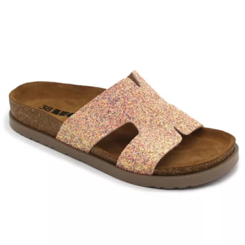 LEON Comfort női bőr papucs, ROSE