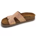 LEON Comfort női bőr papucs, ROSE