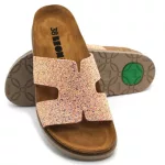 LEON Comfort női bőr papucs, ROSE