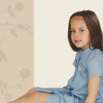 FLOOW Aby - végig gombos kislány ruha egyszínű, farmerkék