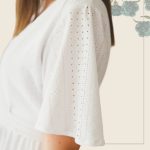 FLOOW Ada - elegáns női ruha, midi fazon, fehér