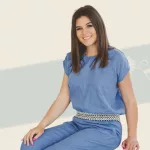 FLOOW Ági - női overall rugalmas derékrésszel, kék