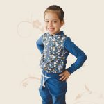 FLOOW Ari - kislány szabadidő szett, kék, kismadár mintás