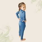 FLOOW Ari - kislány szabadidő szett, kék, kismadár mintás