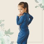 FLOOW Ari - kislány szabadidő szett, kék, kismadár mintás