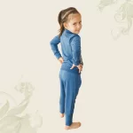 FLOOW Ari - kislány szabadidő szett, kék, kismadár mintás