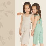 FLOOW Aria - kislány nyári overall, hátán kötővel, zöld