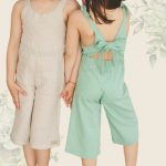 FLOOW Aria - kislány nyári overall, hátán kötővel, zöld