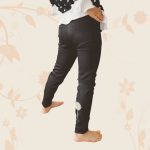 FLOOW Eby - kislány sztreccs farmernadrág hímzéssel, fekete