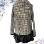 FLOOW EFFI - kislány ruha tyúklábmintás, műbőr dizájnnal