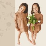 FLOOW Eva - kislány felső hosszú ujjal, hátul kötővel, barna