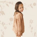 FLOOW Eva - kislány felső hosszú ujjal, hátul kötővel, barna