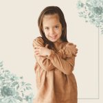 FLOOW Eva - kislány felső hosszú ujjal, hátul kötővel, barna