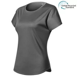   FLOOW CHANCE női cooldry póló újrahasznosított micropolyészter anyagból, fekete melírozott
