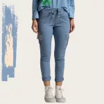 FLOOW - CARGO extra rugalmas női nadrág denim színben