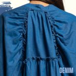 FLOOW - DEN farmer ingblúz húzott betéttel a háta részén