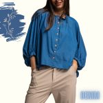 FLOOW - DEN farmer ingblúz húzott betéttel a háta részén