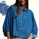 FLOOW - DEN farmer ingblúz húzott betéttel a háta részén