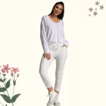 FLOOW - EVA női nadrág fehér színben