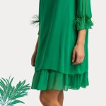 FLOOW - BIRD alkalmi ruha kelly zöld színben - S