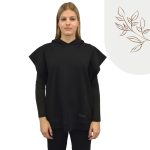 FLOOW ADA kapucnis poncsó, fekete - S