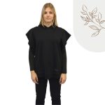 FLOOW ADA kapucnis poncsó, fekete - S