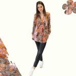 FLOOW AJRA modern női hosszított felső, barack M