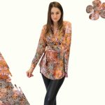 FLOOW AJRA modern női hosszított felső, barack XS