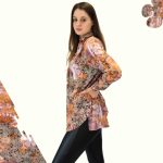 FLOOW AJRA modern női hosszított felső, barack XS