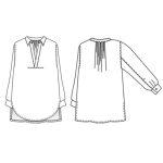 FLOOW AJRA modern női hosszított felső, barack XS