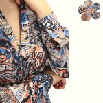 FLOOW AJRA modern női hosszított felső, kék XL