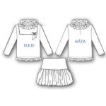 Floow ALIZ kétrészes kislány ruha szürke/fehér színben