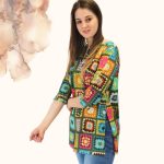 FLOOW CSÖRE női tunika fiatalos kialakítással, 3D hatású - XS