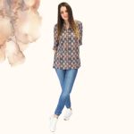 FLOOW CSÖRE női tunika fiatalos kialakítással, kockás - XS