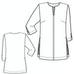 FLOOW CSÖRE női tunika fiatalos kialakítással, fehér len - 2XL