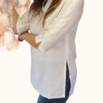 FLOOW CSÖRE női tunika fiatalos kialakítással, fehér Radiance Viszkóz - XL