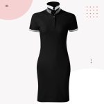 FLOOW DRESS sportos, női pólóruha galléros, FEKETE színben, M