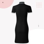 FLOOW DRESS sportos, női pólóruha galléros, FEKETE színben, XS