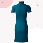 FLOOW DRESS sportos, női pólóruha galléros, PETROLKÉK színben, S