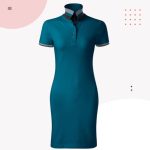 FLOOW DRESS sportos, női pólóruha galléros, PETROLKÉK színben, XL
