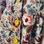 FLOOW ELIZ VIRÁG kislány szövetkabát a hidegebb napokra, 3D hatású virágmintákkal