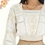 FLOOW GIPLE női felső elegáns hímzett anyagból - M