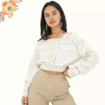 FLOOW GIPLE női felső elegáns hímzett anyagból - S