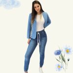 FLOOW HANNA női sportosan elegáns blézer, ibolyakék/virágos - S