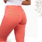 FLOOW - COLOR klasszikus női nadrág csípőig érő fazon - barack színben, 2XL