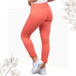 FLOOW - COLOR klasszikus női nadrág csípőig érő fazon - barack színben, M