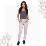 FLOOW - COLOR klasszikus női nadrág csípőig érő fazon - bézs színben, 3XL