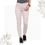 FLOOW - COLOR klasszikus női nadrág csípőig érő fazon - bézs színben, L