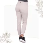 FLOOW - COLOR klasszikus női nadrág csípőig érő fazon - bézs színben, L